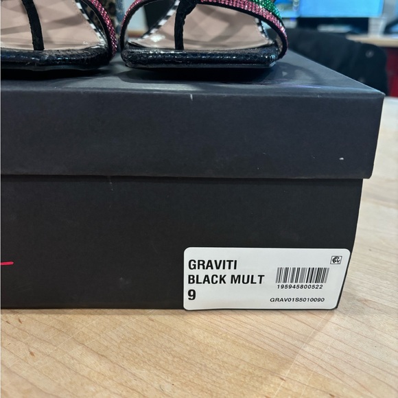 BETSEY JOHNSON Graviti embellished leopard print block heel sandal size 9 - Picture 7 of 7